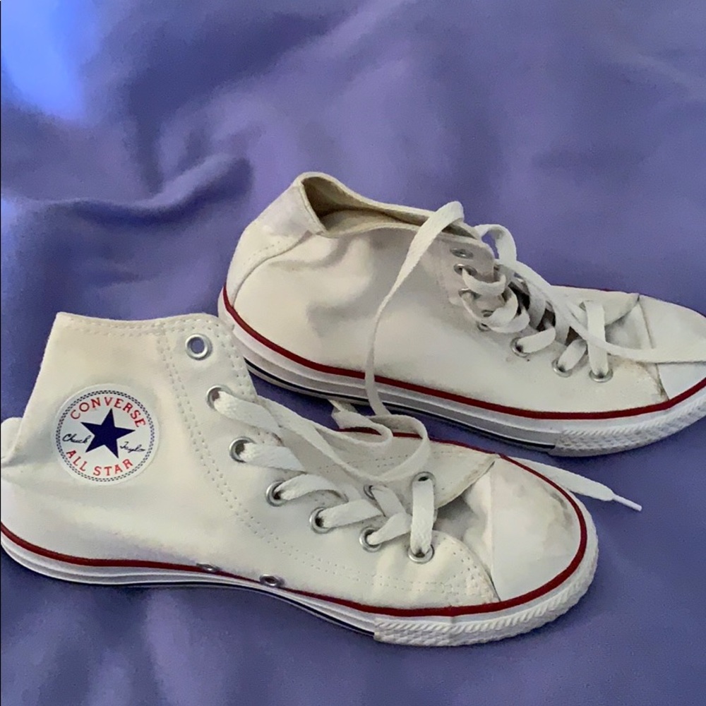 converse white high tops